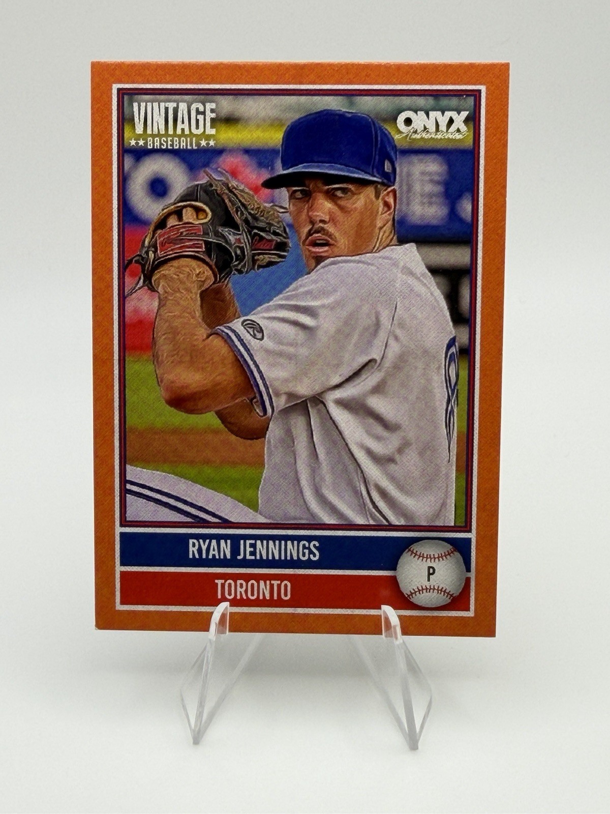2026 Onyx Vintage Ryan Jennings #OV-RYJE Orange Border /75 Toronto Blue Jays