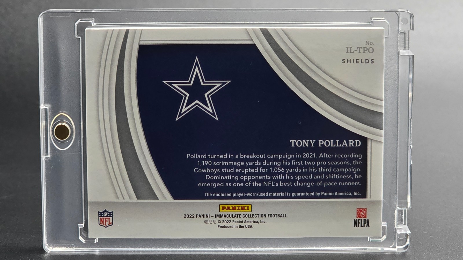 🛡️ 1/1 NFL SHIELD PATCH 🛡️ 2022 IMMACULATE TONY POLLARD 🔥 COWBOYS CASE HIT 🔥