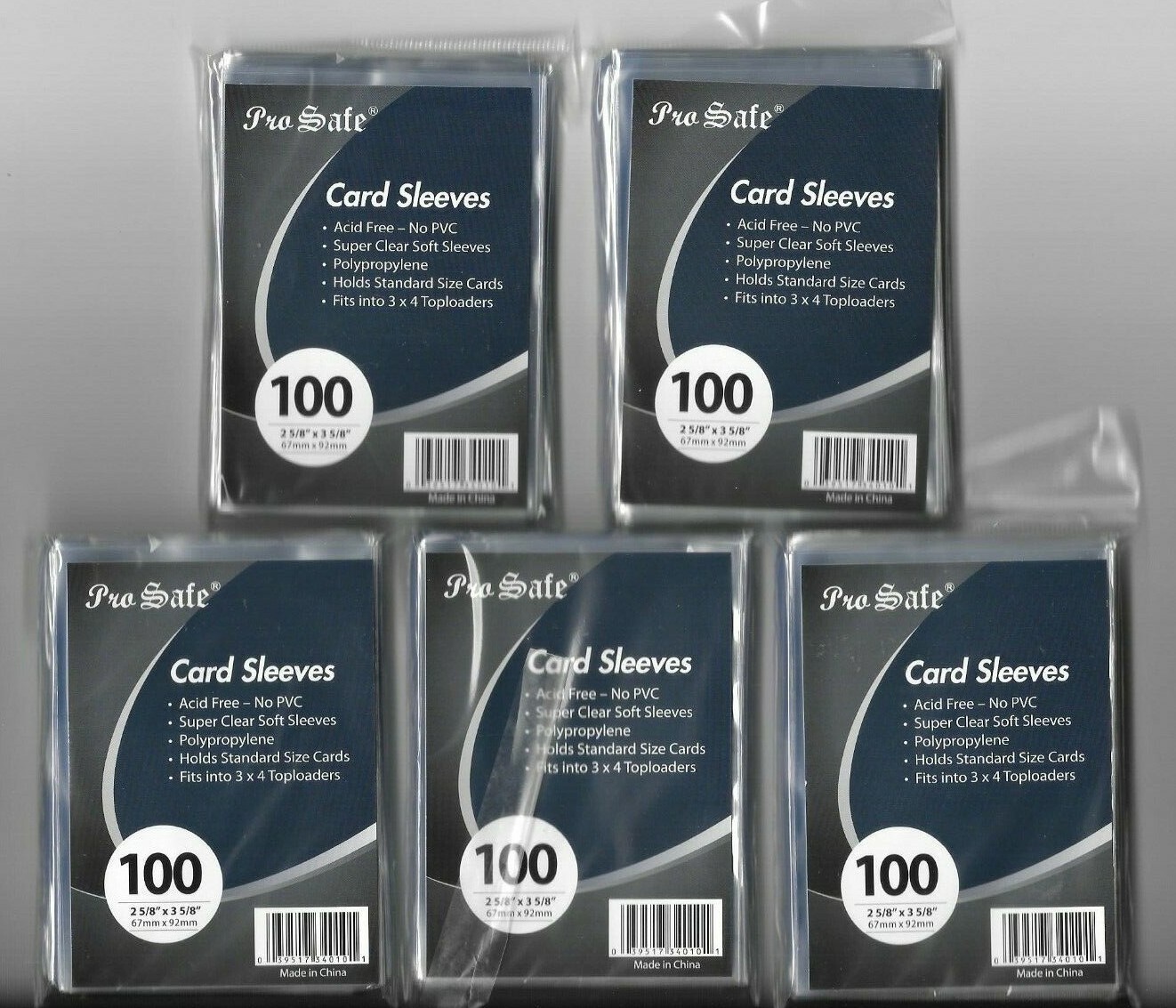 500 TOP LOAD SUPER CLEAR SOFT SLEEVES CARD SLEEVES ACID FREE NO PVC FREE SHIPPIN