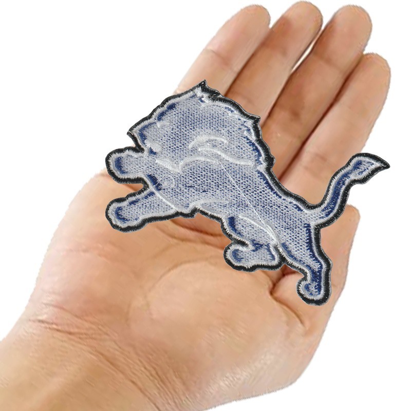 Wholesale Michigan Detroit Lions Logo Size 4.0 in x 2.5 in Sew Iron on Patches