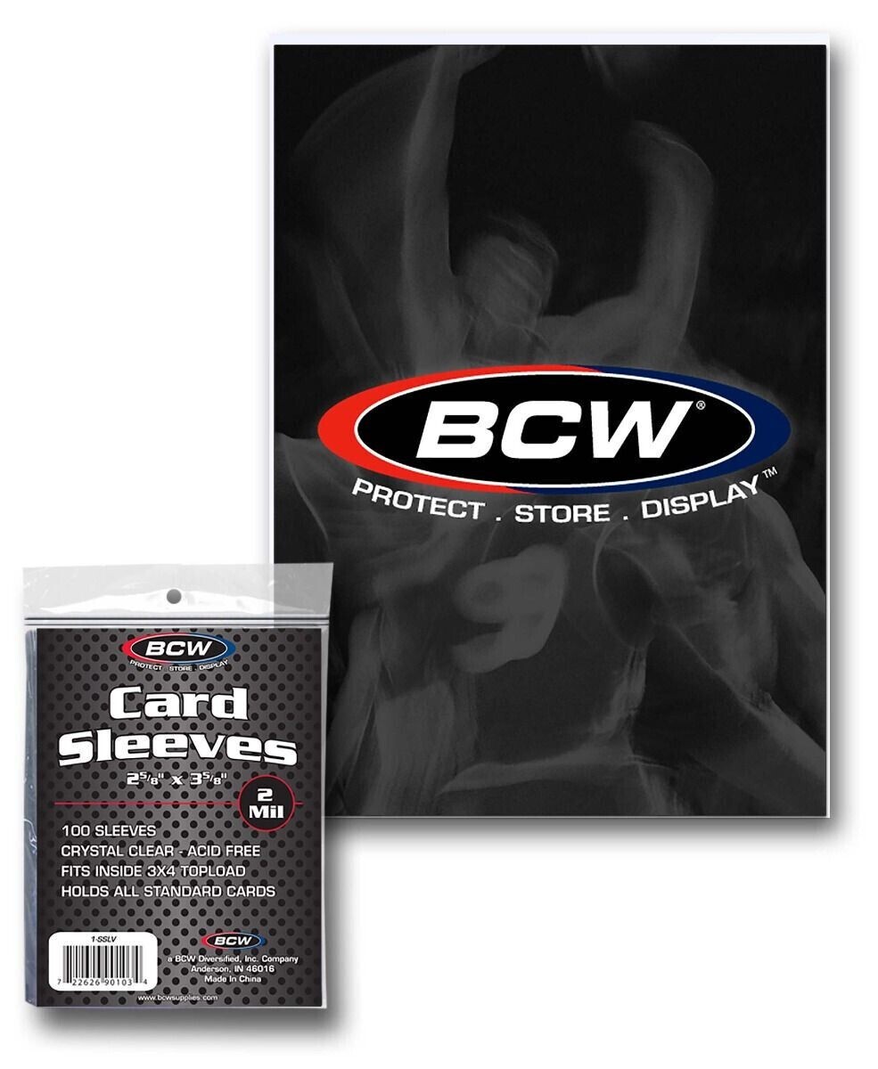 1 Sealed Case BCW Standard Trading Card Soft Sleeves 10,000 Sleeves Free Ship!
