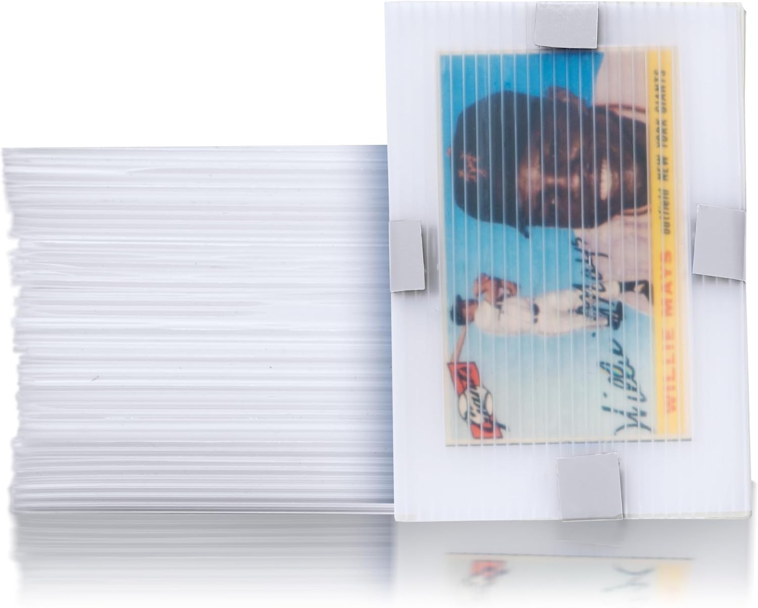 Trading Card Shipping Protector 120 Pack, 3.5″ x 4.5″, Durable Plastic