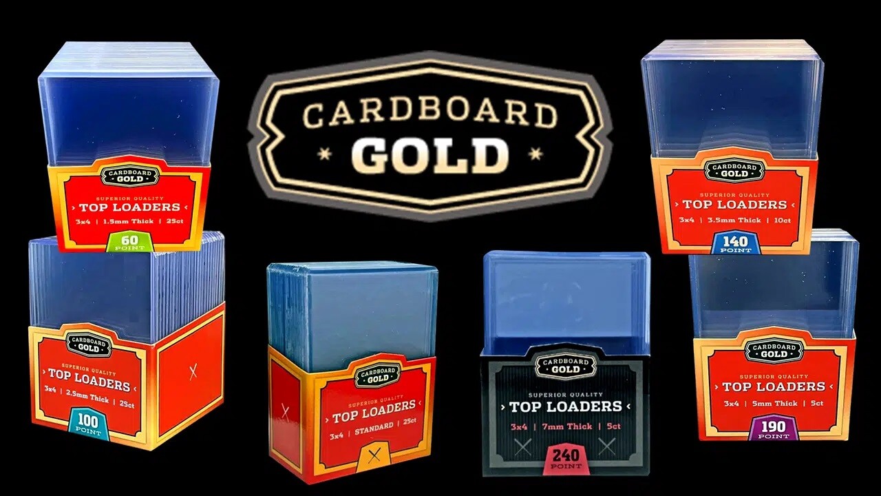 CARDBOARD GOLD TOP LOADERS SOFT SLEEVES BAGS 20pt 60pt 140pt 190pt 240pt U-PICK