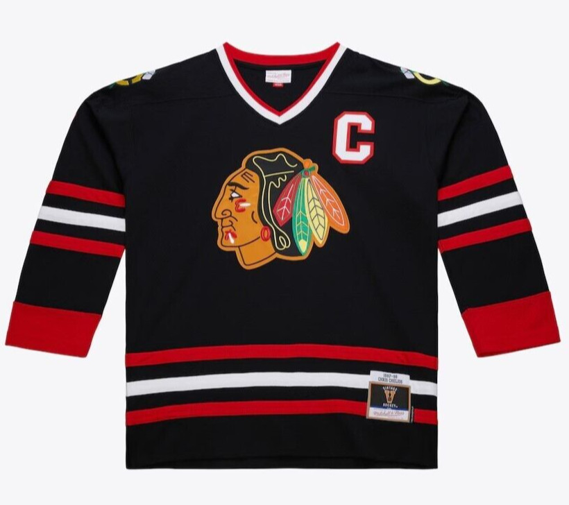 Mitchell & Ness 1997-98 Chicago Blackhawks #7 Hockey Jersey New Mens Sizes