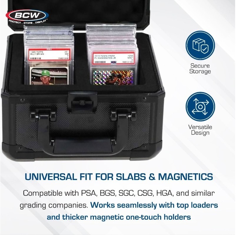 BCW Graded Latching Case – Cards – 2 Rows Locking Case