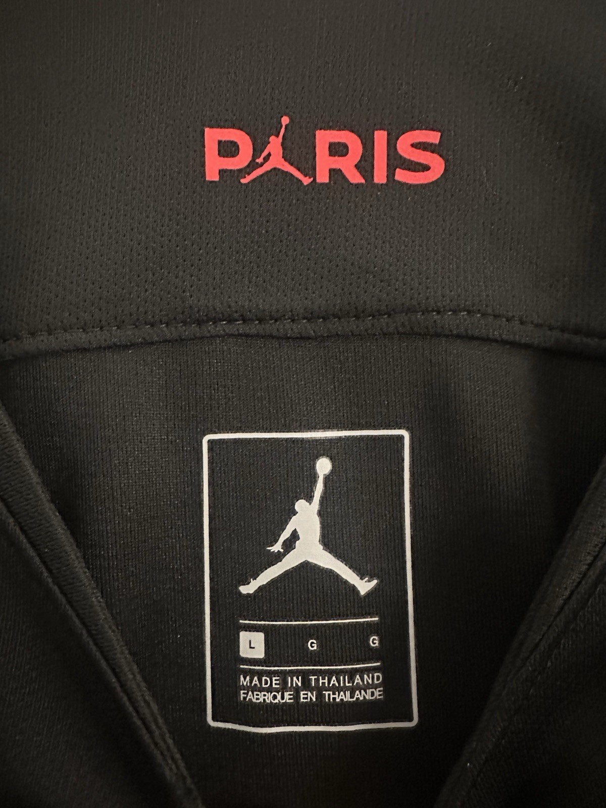 2018 Jordan X PSG Paris Jersey Black Size Large