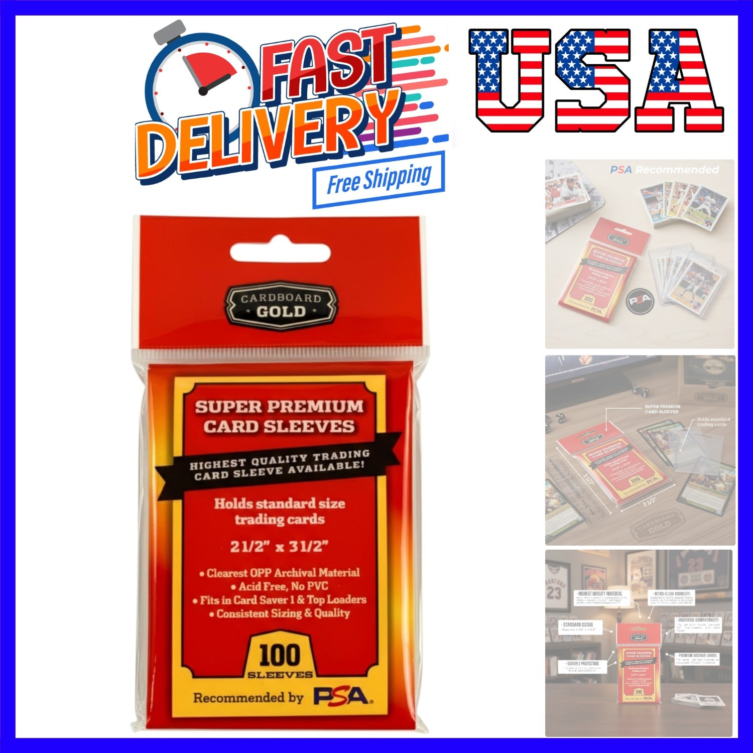 Super Card Sleeves – Penny Sleeves for Trading Cards – Ultra Clear OPP 2 mil…