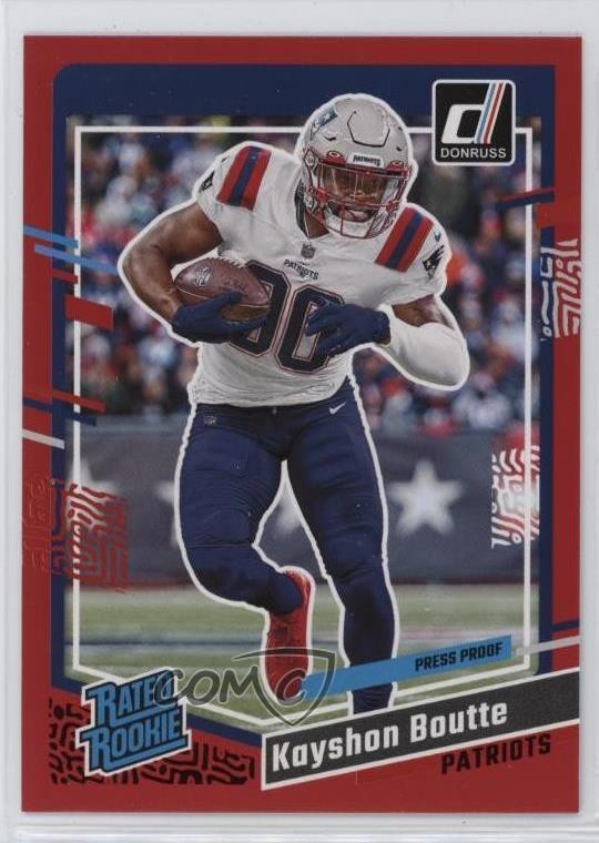 2023 Panini Donruss Rated Press Proof Red Kayshon Boutte #370 Rookie RC 3n1
