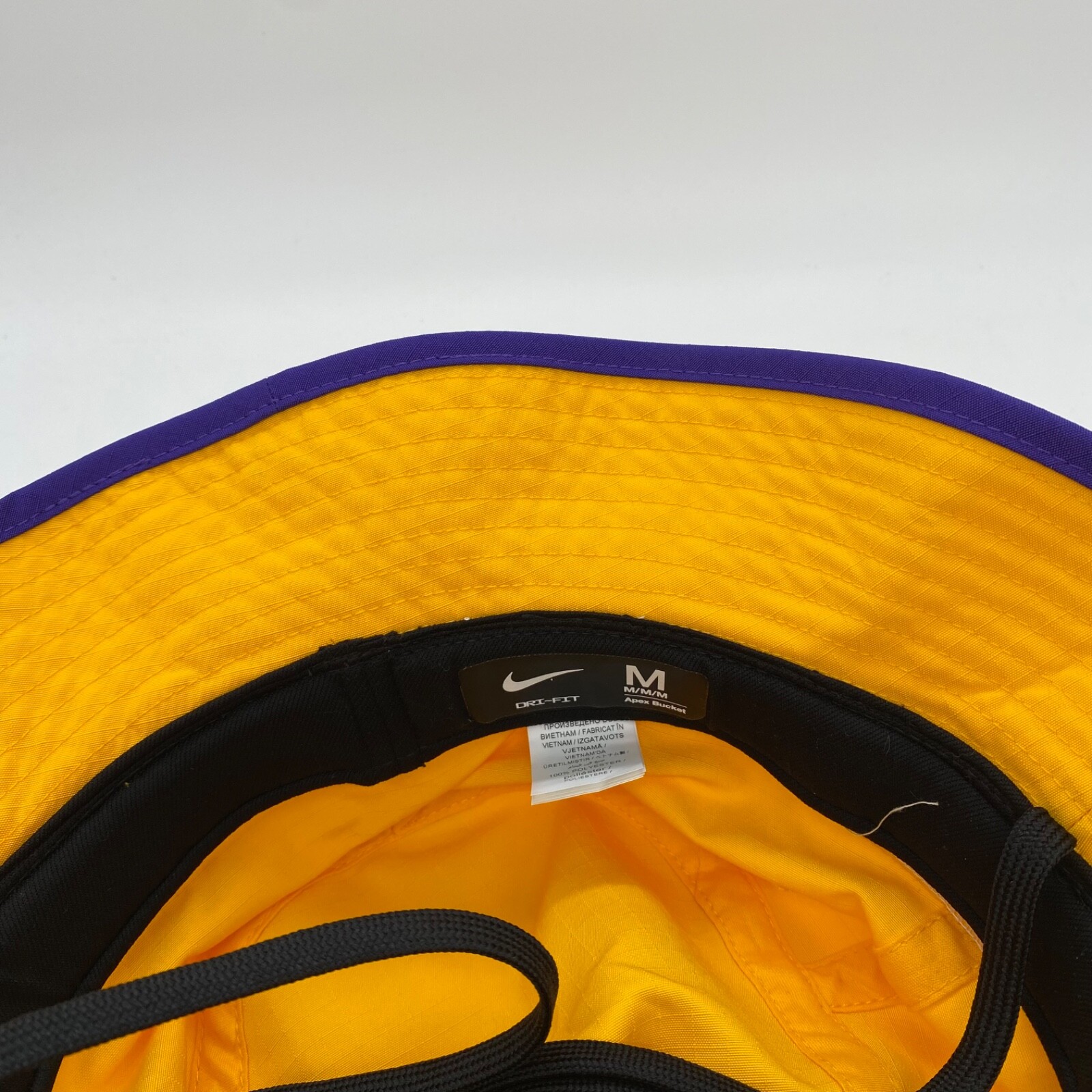 Nike Unisex Adult Dri-Fit LSU Tigers Bonnie Bucket Hat Yellow Purple Size M