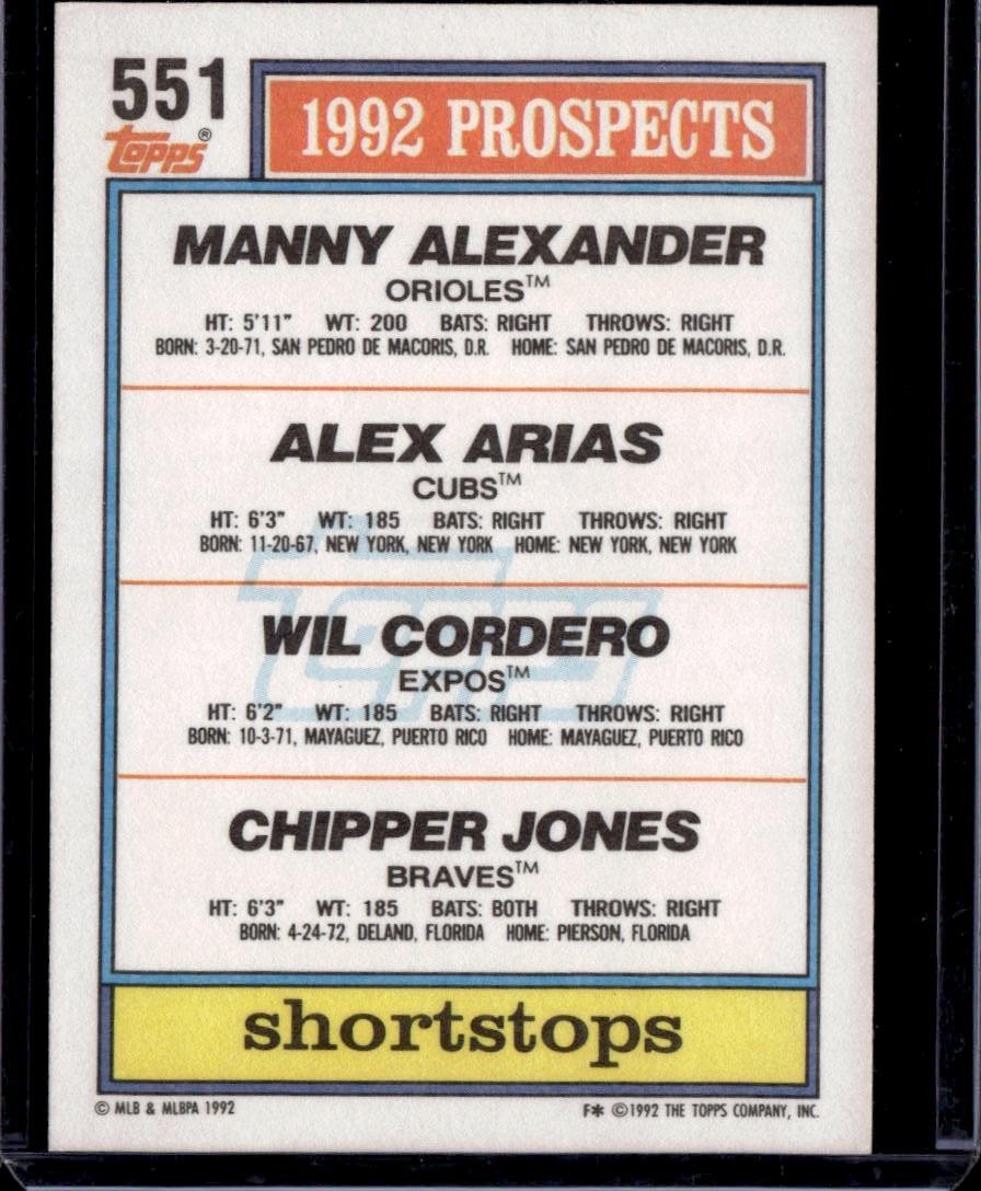1992 Top Prospects Shortstops 1992 Topps N/A