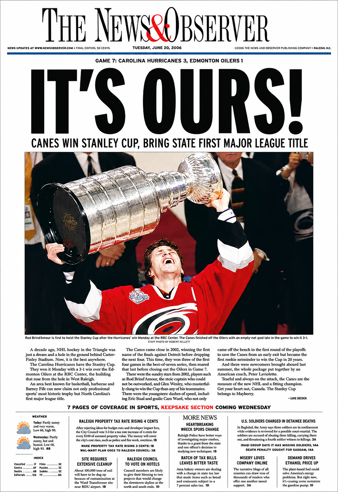Carolina Hurricanes 2006 Stanley Cup Champions Poster Multiple Sz Stanley Cup