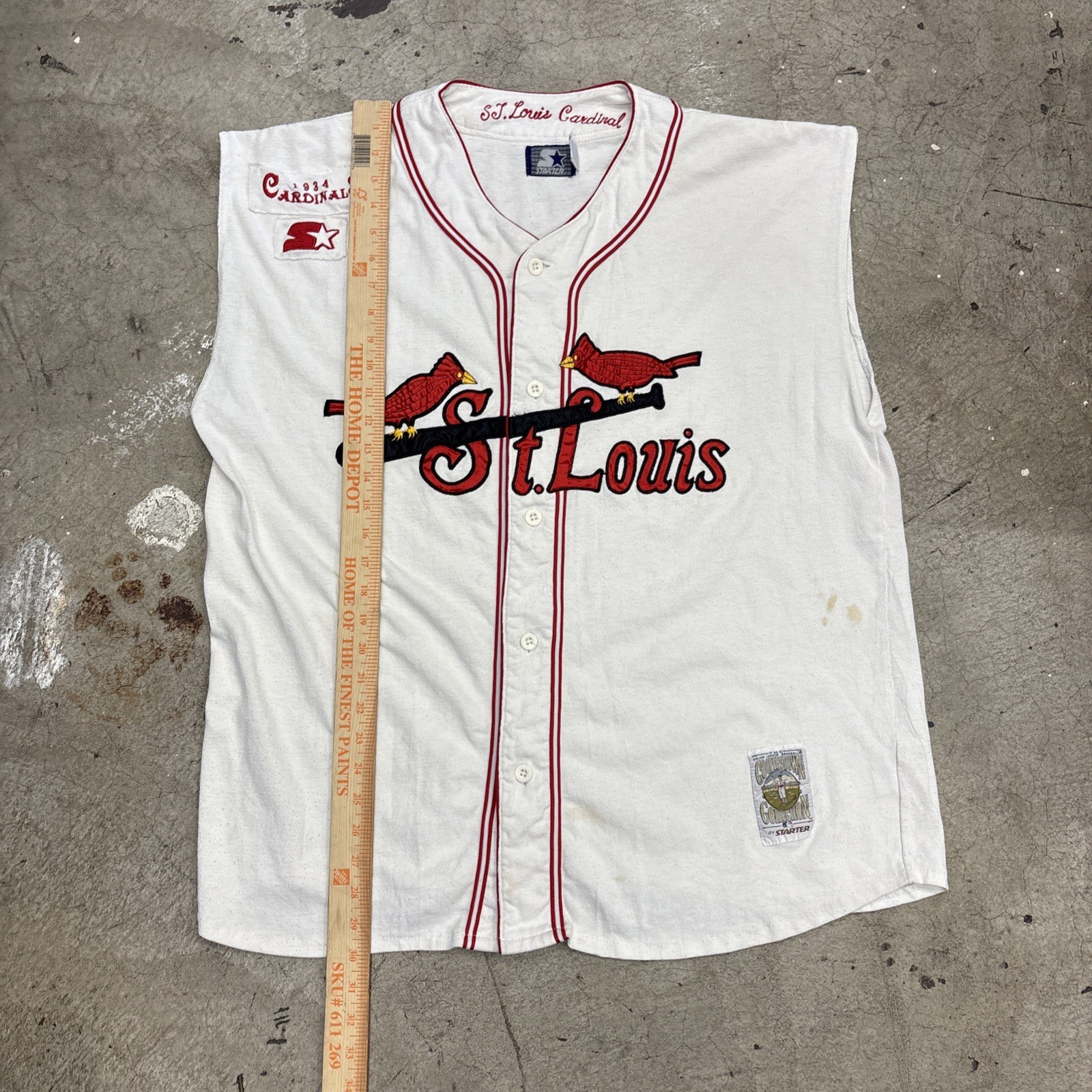 🔥VTG St. Louis 1934 Cardinals Cooperstown Collection By Starter Men’s 24×30