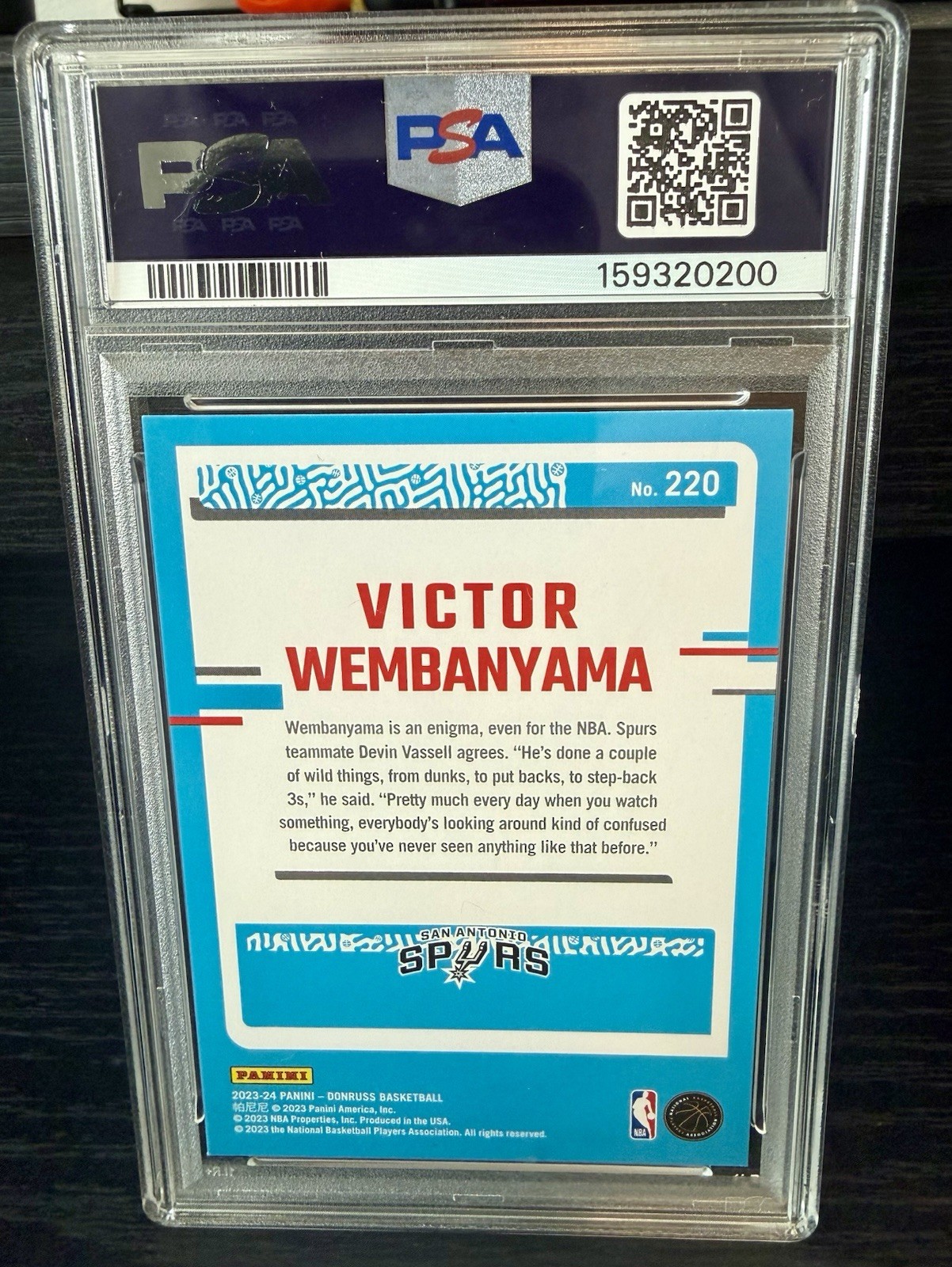 2023-24 Panini Donruss – Rated Rookie Victor Wembanyama #220 (RC)