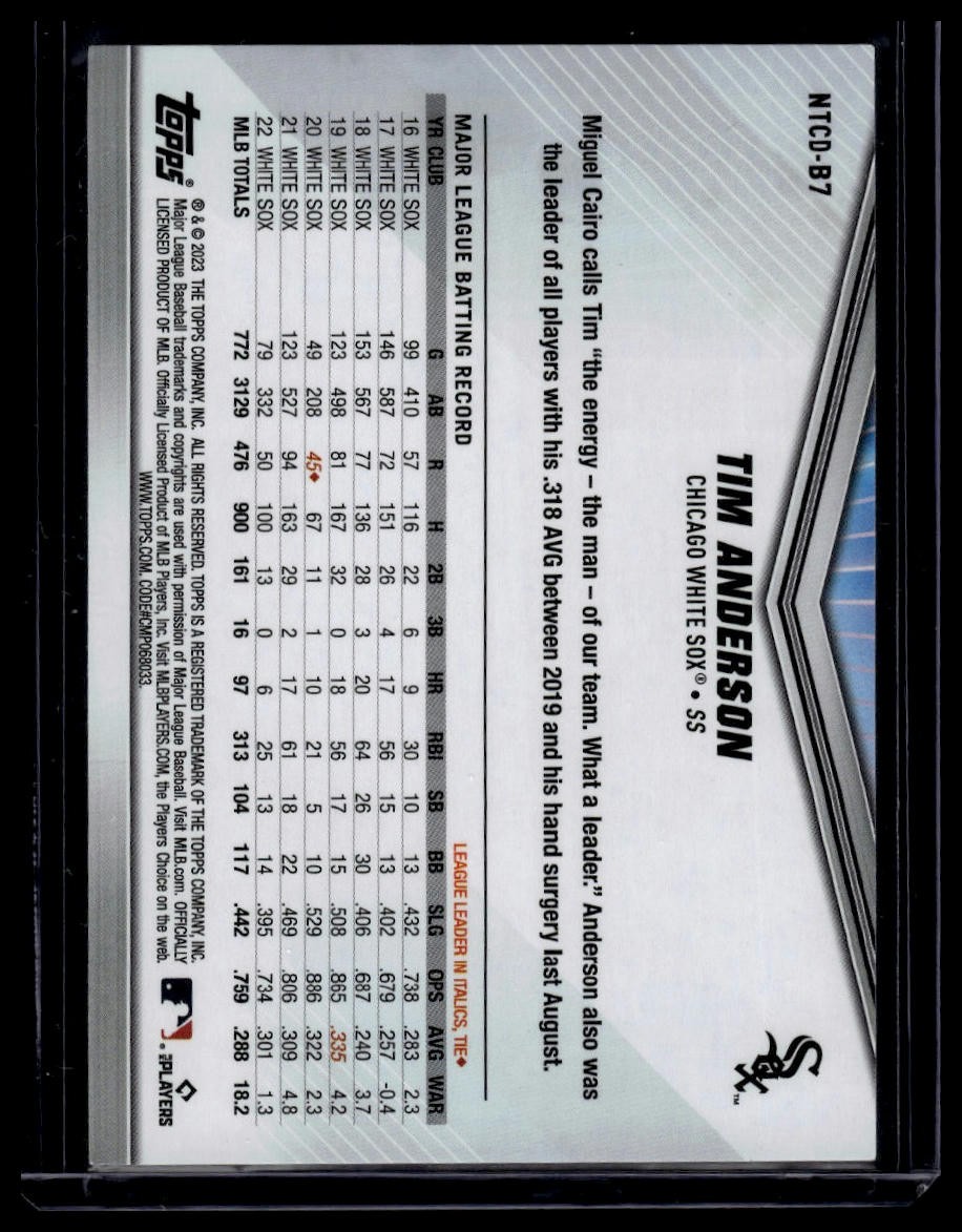 2023 Topps International Trading Card Day #NTCD-B7 Tim Anderson
