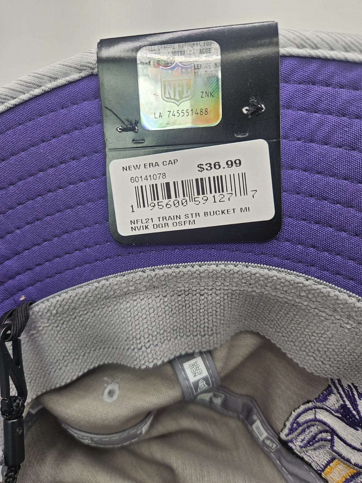 New Era Gray Minnesota Vikings 2021 NFL Training Camp Official Panama Bucket Hat