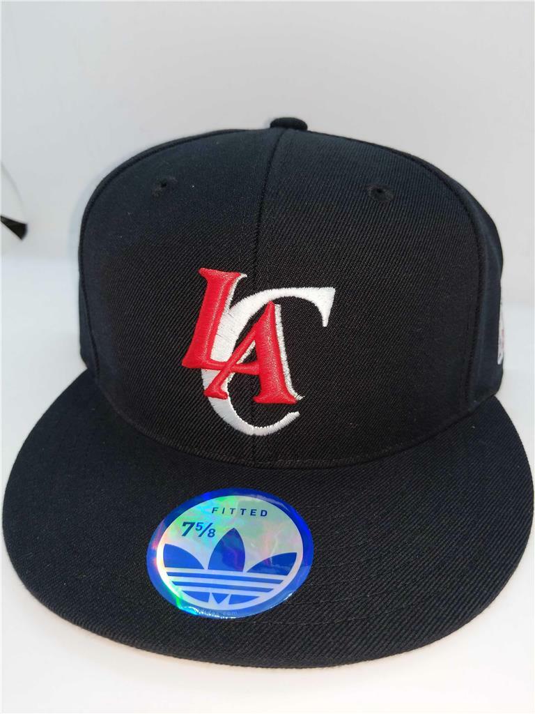 New Los Angeles Clippers Mens Adidas Fitted 7 1/8-3/8-1/2-5/8 Flatbrim Cap Hat