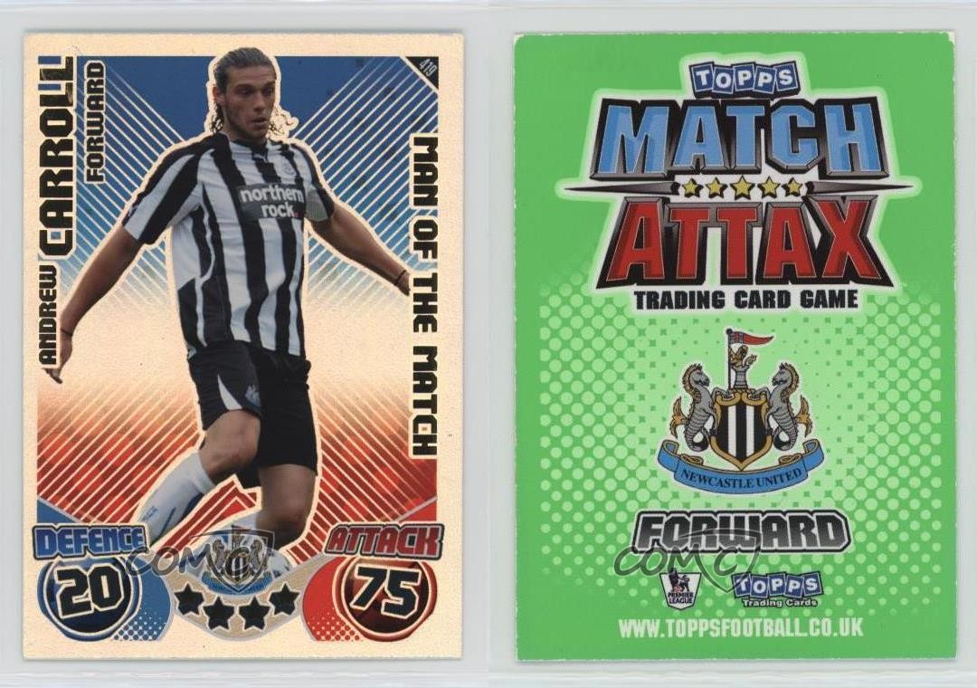 2010 Match Attax English Premier League Man of the Andy Carroll Andrew #419 0jf5