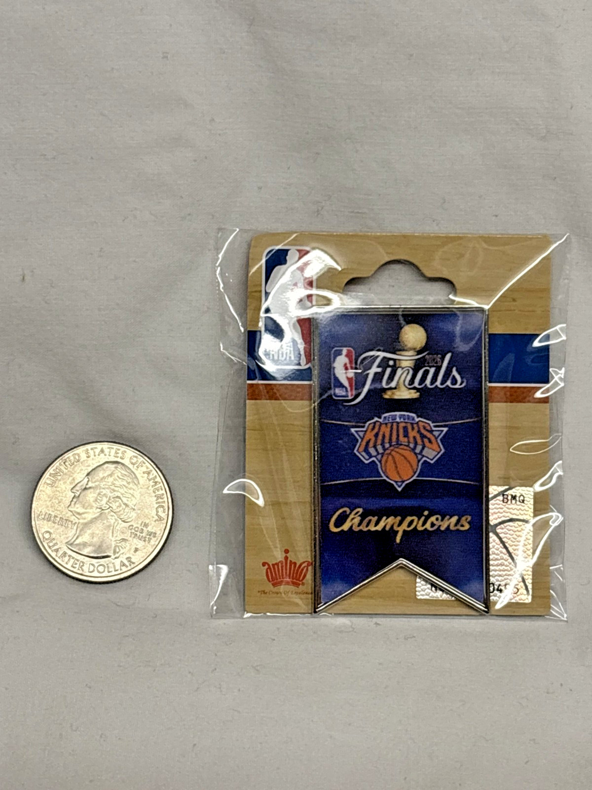 2026 NBA Finals World Champions New York Knicks Banner Team Logo Pin FREESHIP