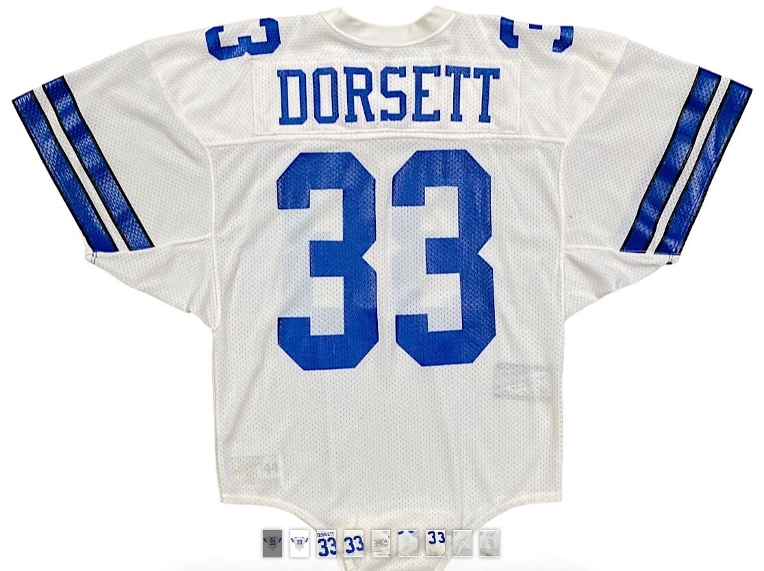 Tony Dorsett Televised Game Worn Jersey 8/17/85 w/Crotch Flap Grey Flannel COA