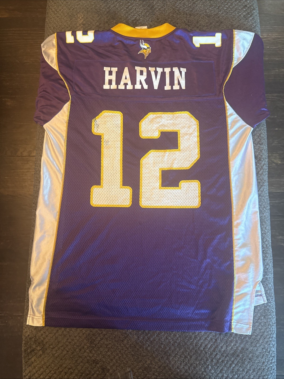 Percy Harvin #12 Minnesota Vikings Reebok Football Purple Jersey Mens Large
