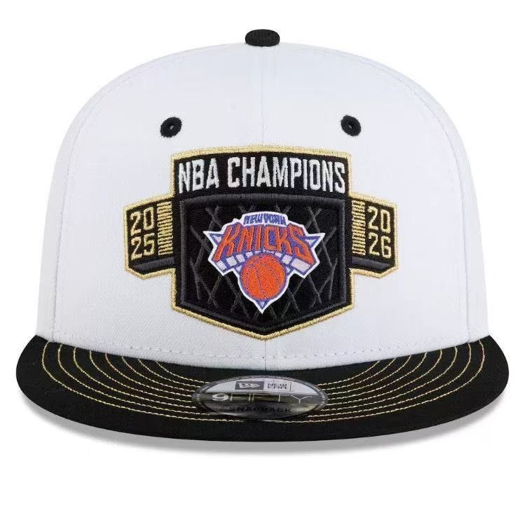 Knicks 2026 Champions Basketball Snapback Hat White Black Cap Fan Gift