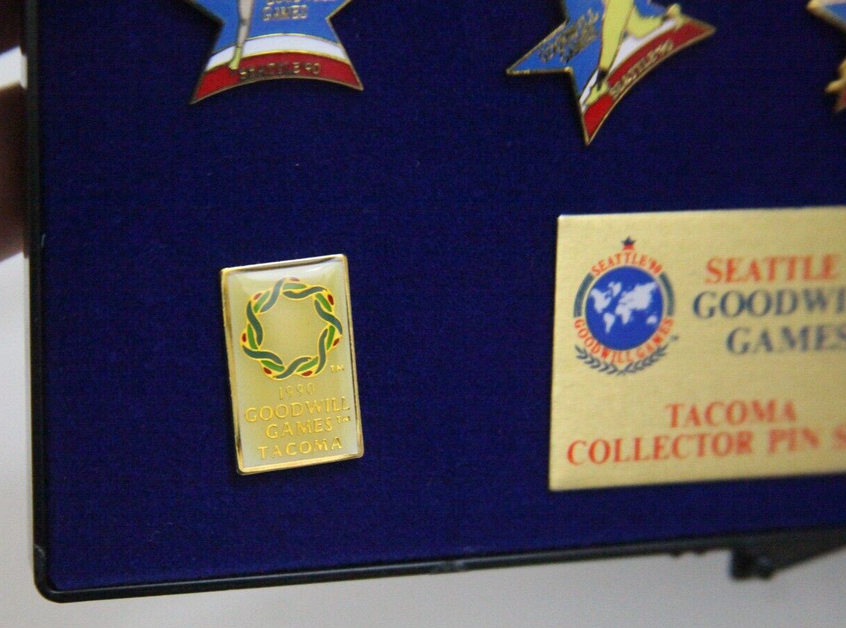 Seattle Goodwill Games 1990 Vintage Pins Set 6 Total Collector Tacoma Dome BB795