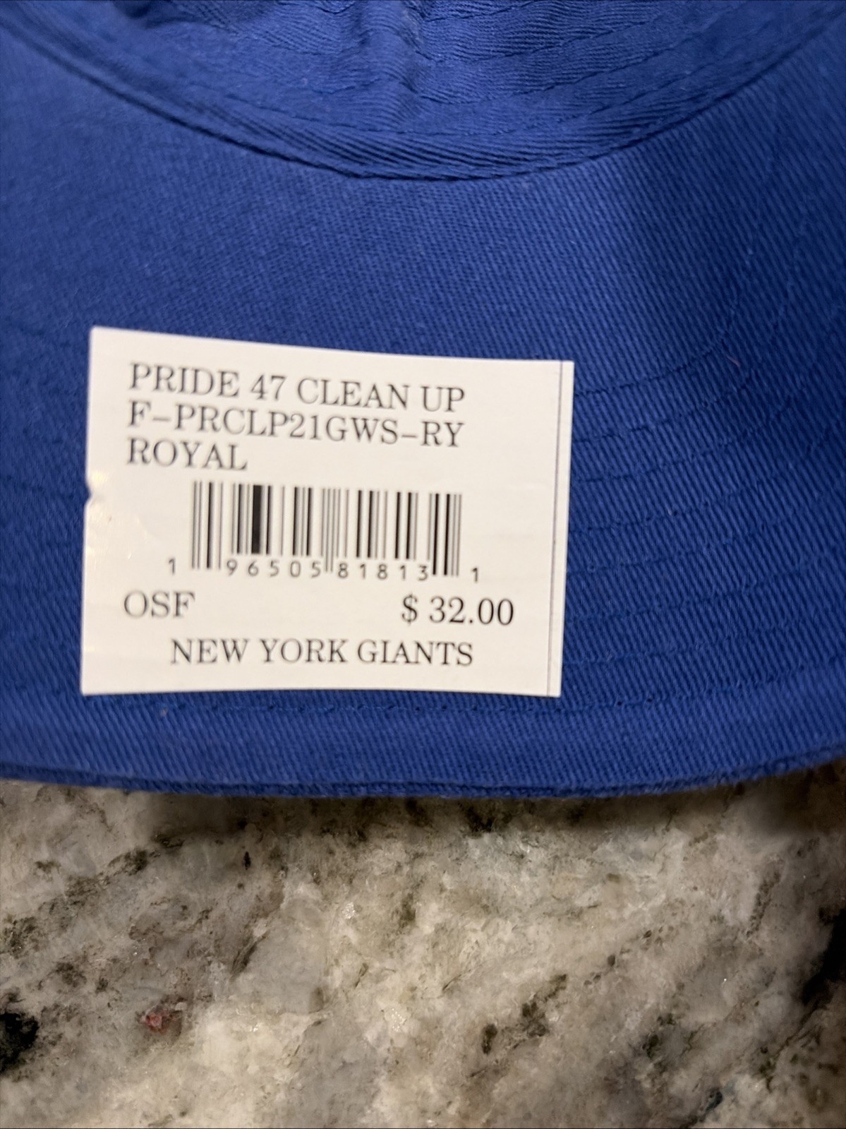 47 Men’s New York Giants Pride 🏳️‍🌈Royal Clean Up Adjustable Hat One Size New