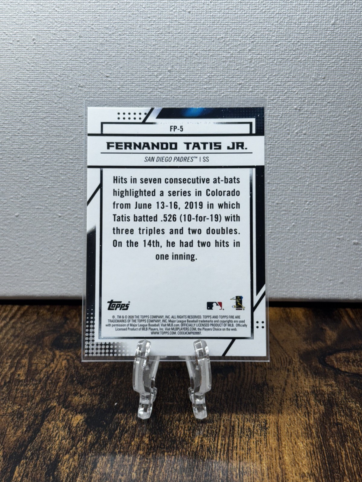 2020 Topps Fire Preview – Fernando Tatís Jr. #FP-5