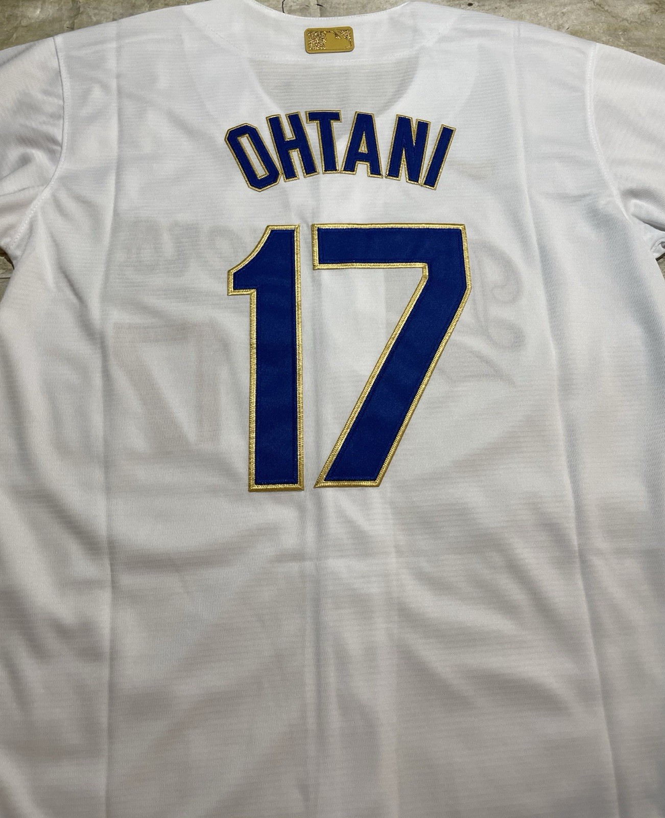 Shohei Ohtani White Gold Jersey Mens Los Angeles Dodgers 2025 World Series Small