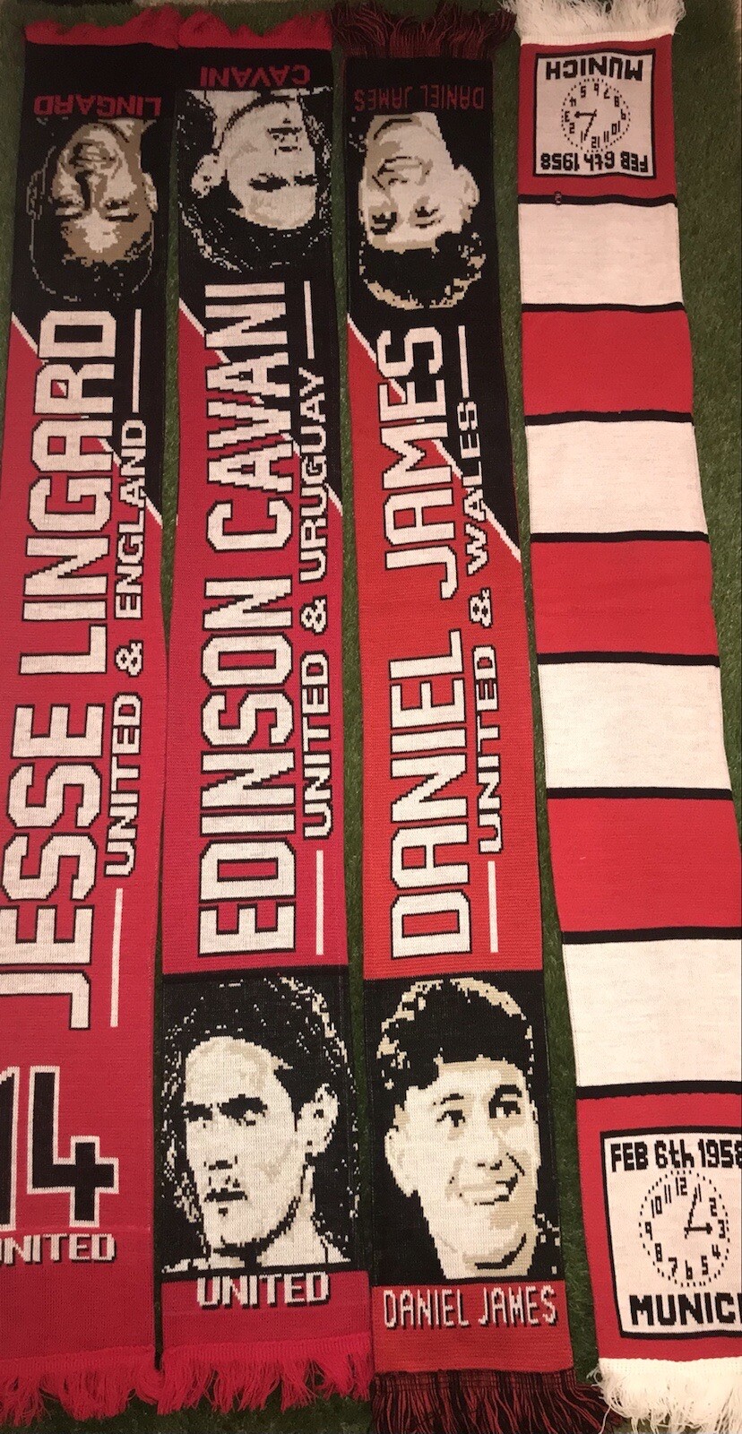 6 BRAND NEW Manchester United Scarves Deadstock Bundle Rare Man Utd Not Shirt