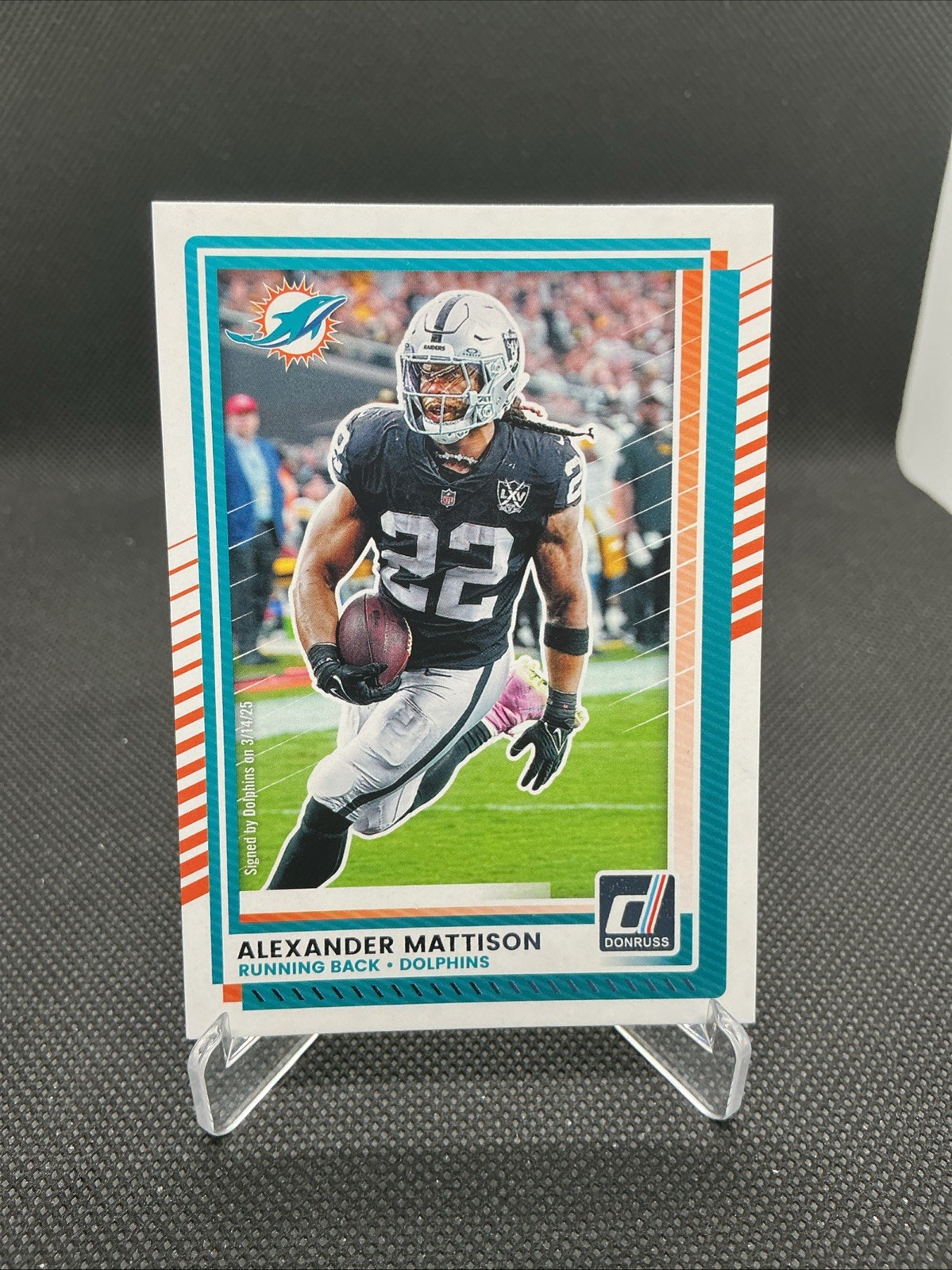2025 Donruss Canvas Insert Card Alexander Mattison Miami Dolphins/Raiders #162