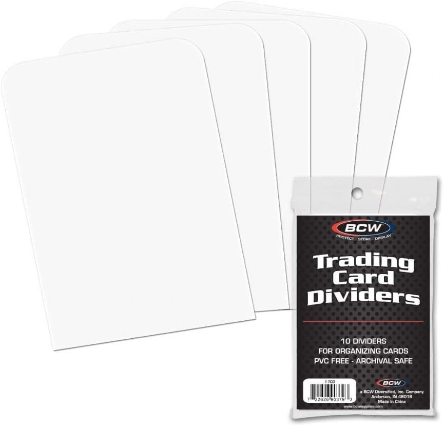1000 BCW Trading Card Box Dividers 2 11/16 X 3 13/16 No PVC Fit 3200 Monster Box
