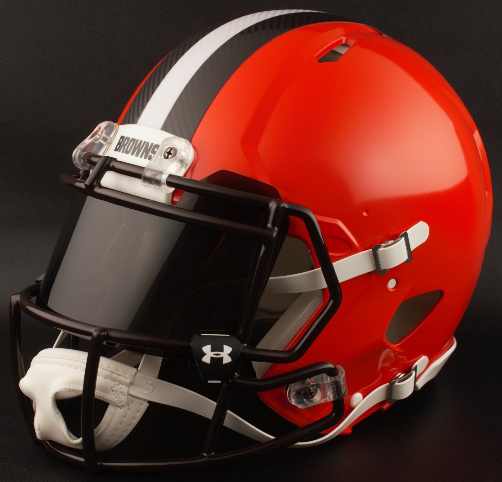 CLEVELAND BROWNS NFL Football Helmet with BLACK-TINT Visor / Eye Shield