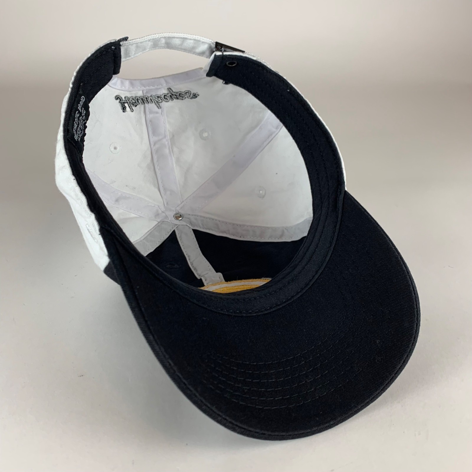 Iowa Hawkeyes NCAA Black White Authentic Brand Strapback Adjustable Hat