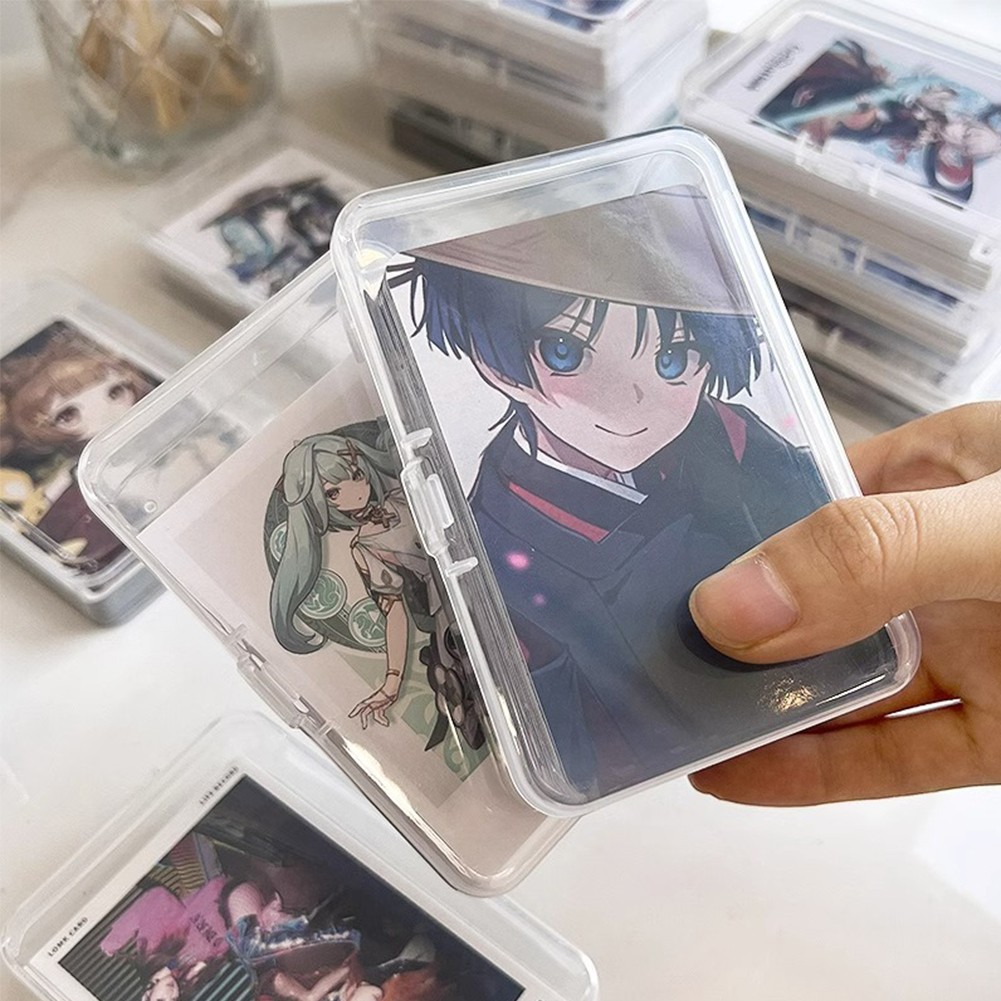 1-50Pack Trading Card Deck Cases Clear Plastic Game Card Box Holder Organizer