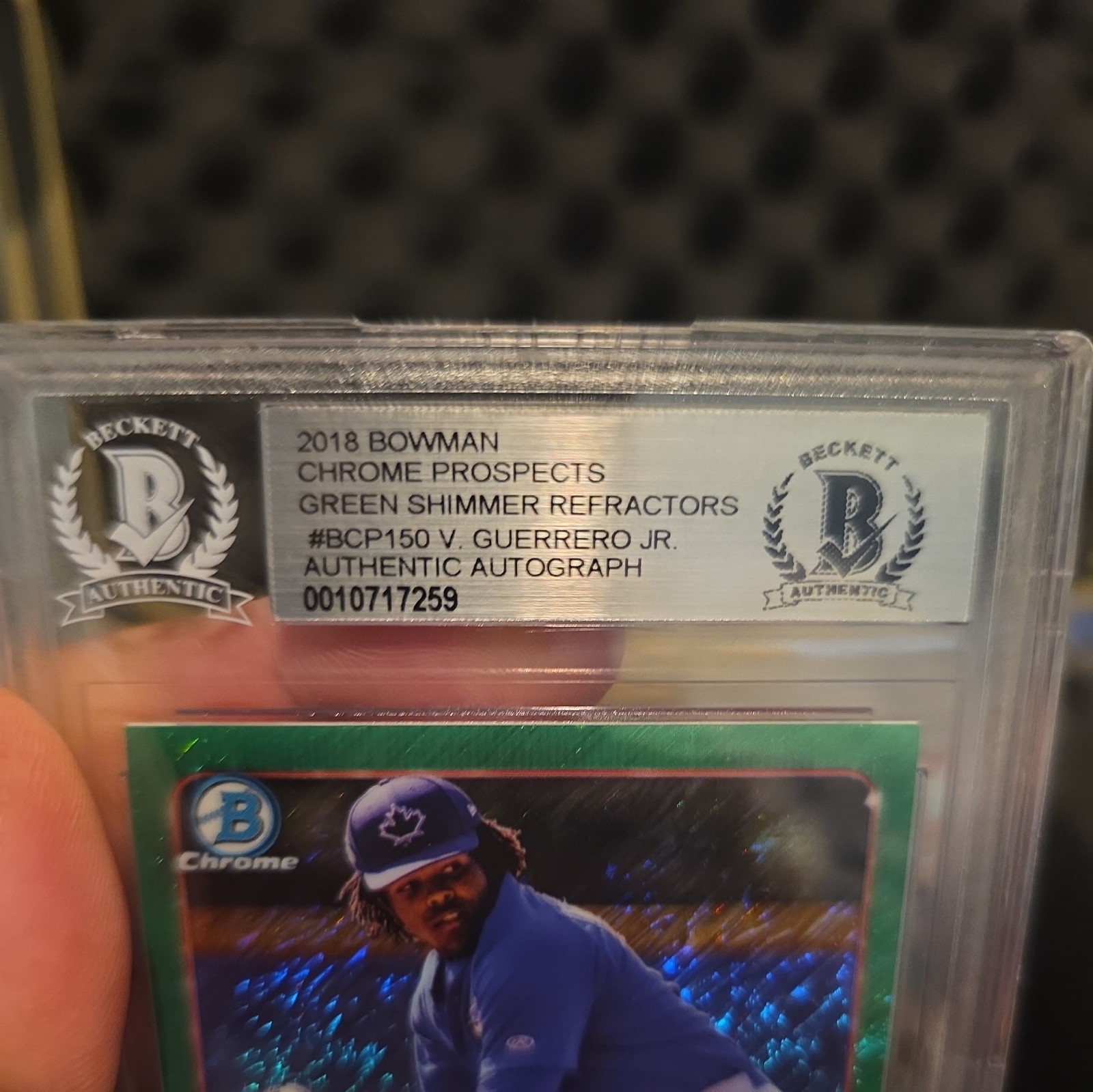 2018 Bowman Chrome Prospects Refractor Vladimir Guerrero Jr Autograph Beckett