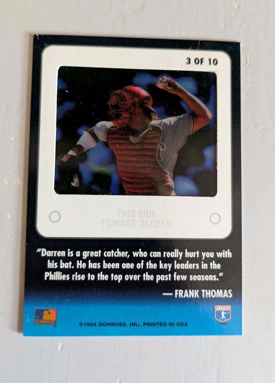 1994 Leaf SlideShow Insert – Darren Daulton #3 of 10 Phillies