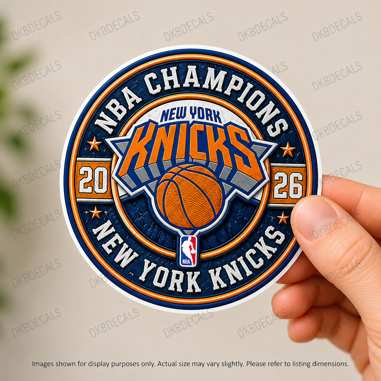 New York Knicks 2026 NBA Finals Champions 3.5″ x 3.5″ Vinyl Sticker NYK 2026