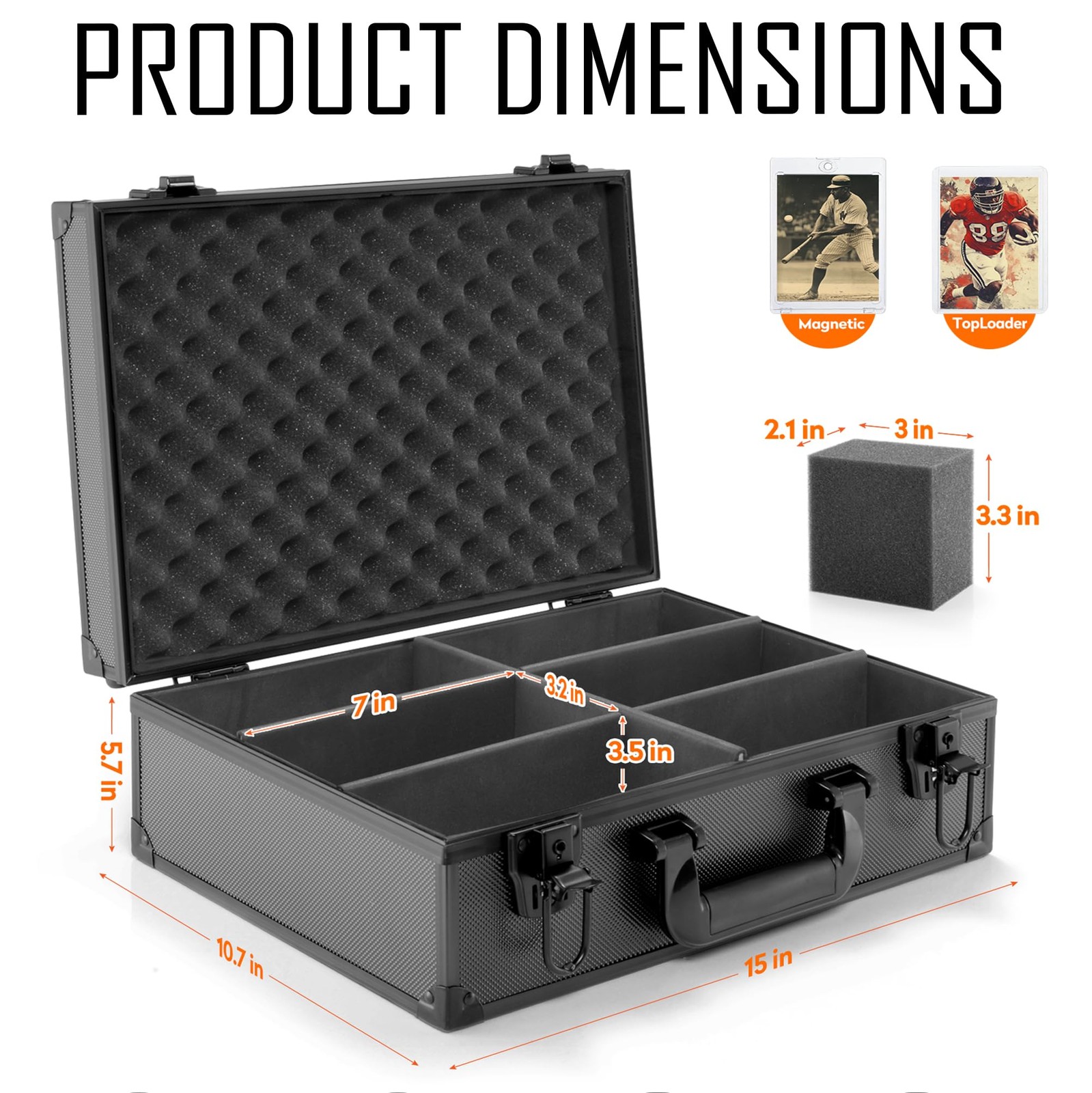 Top Loaders Storage Box with Key Lock – Holds up to 600+ Top loaders or 130+ …