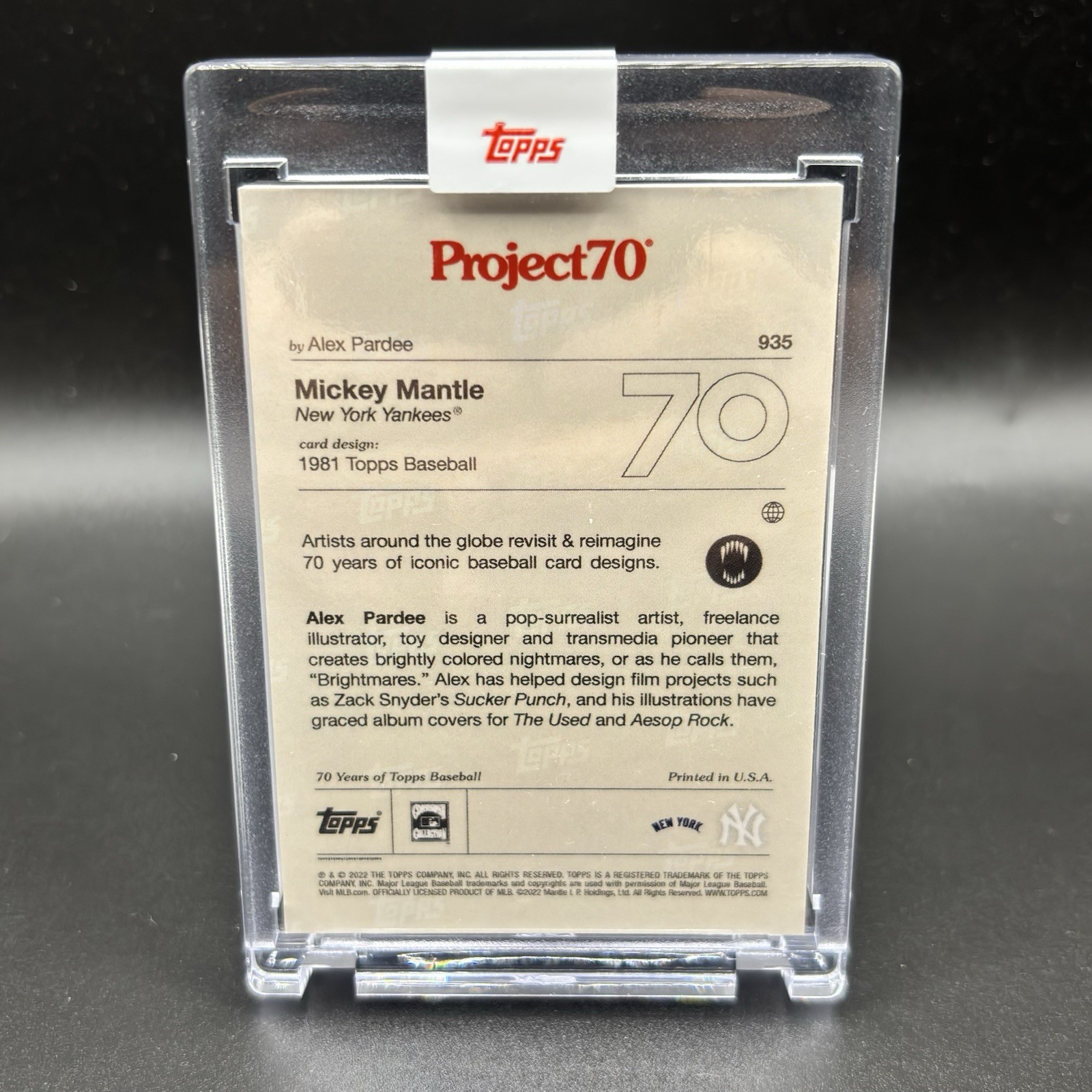 2021 Topps Project 70 1981 MICKEY MANTLE #935 by Alex Pardee ~12,112 Print Run