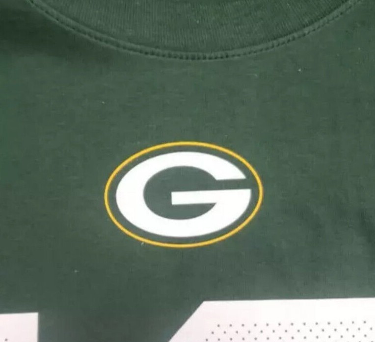 Green Bay Packers NFL Nike Tee Rodgers #12 T-Shirt Green / White Size XL, XXL