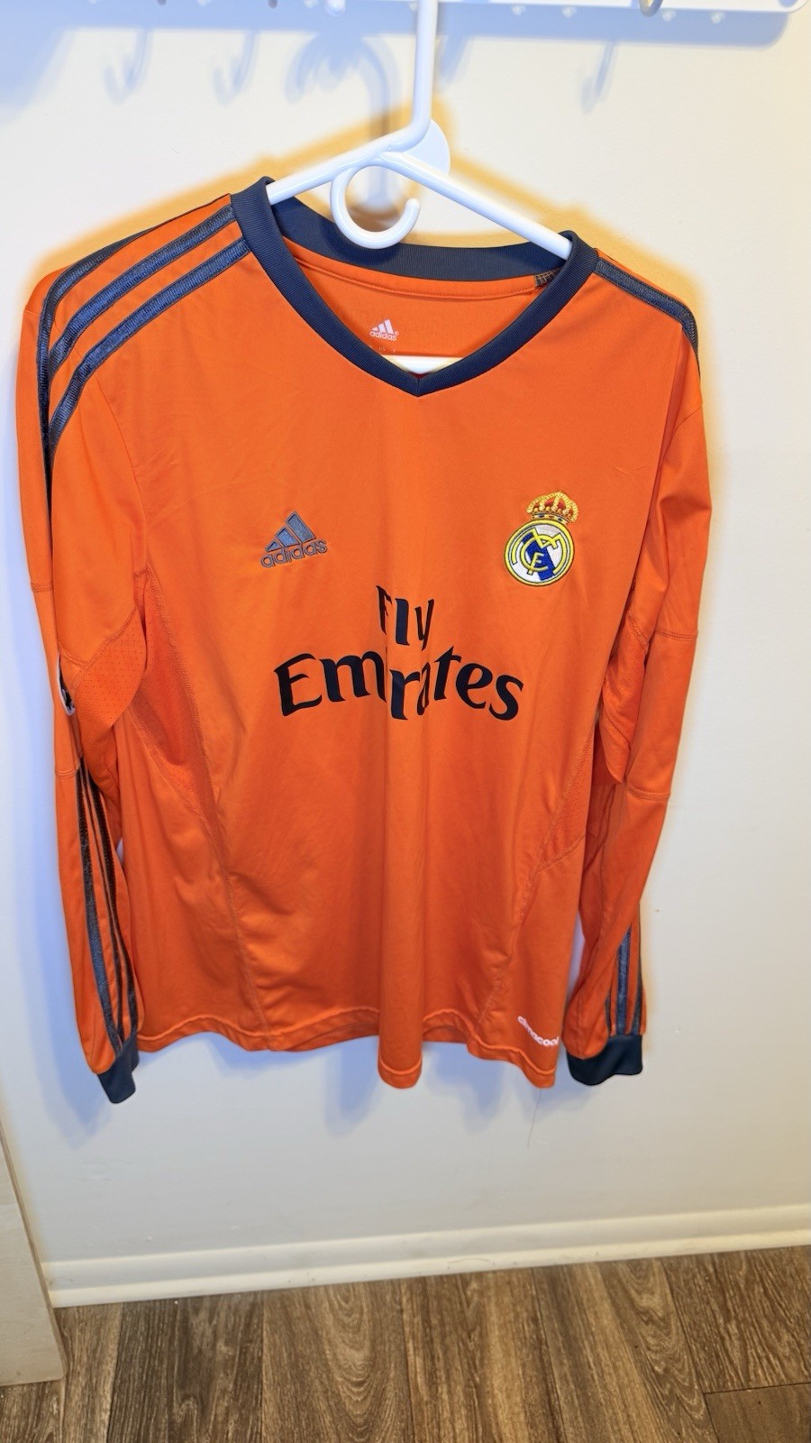 Ultra rare adidas Real Madrid Cristiano Ronaldo #7 Orange Navy Jersey Men XL