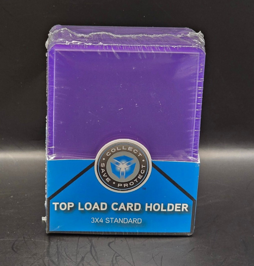 100 CSP 3×4 Standard Toploaders + 100 Penny Sleeves Top Loaders Card Holders
