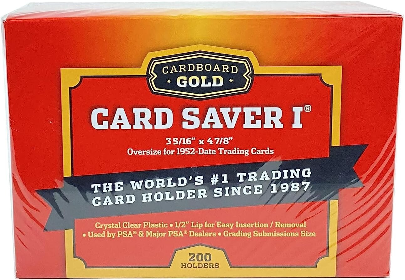 (750) Cardboard Gold Card Saver I 1 Semi Rigid PSA Grading Holders 1/2″ Lip