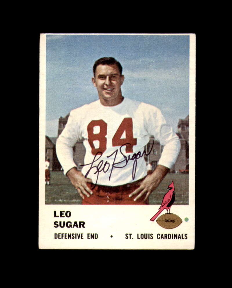 Leo Sugar Signed Original 1961 Fleer St. Louis Cardinals Autograph