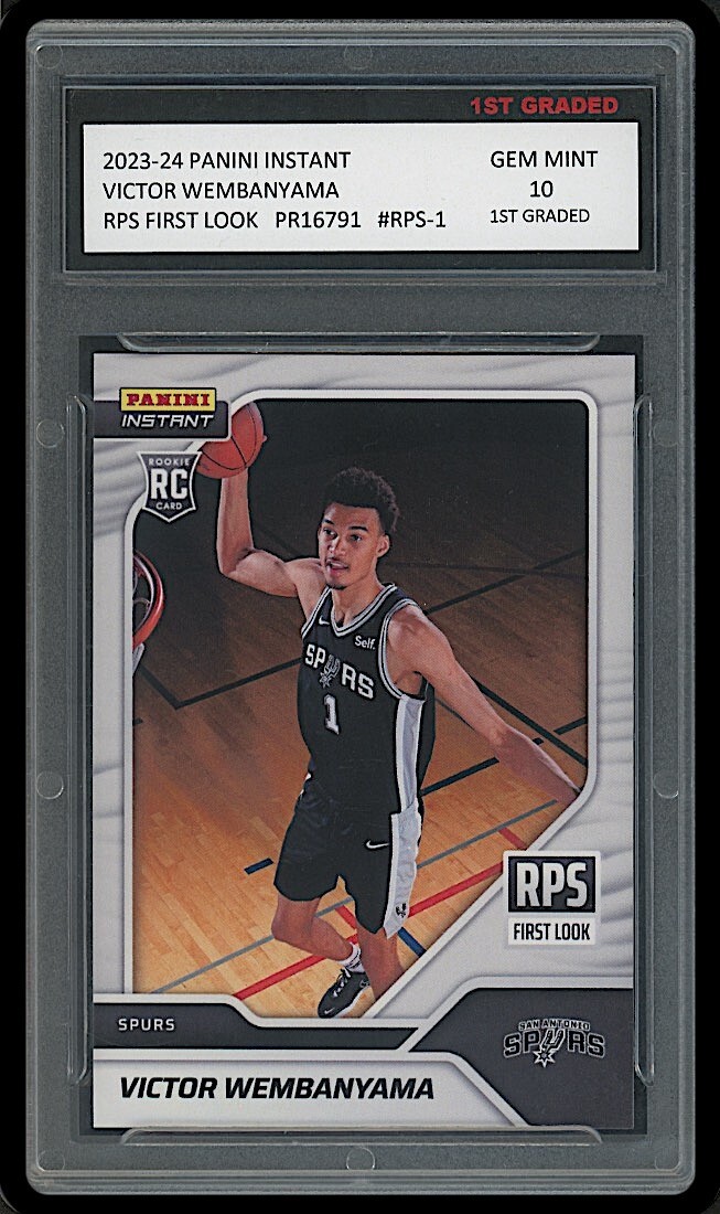 Victor Wembanyama 2023 Panini Instant RPS First Look 1st Graded 10 Rookie Card