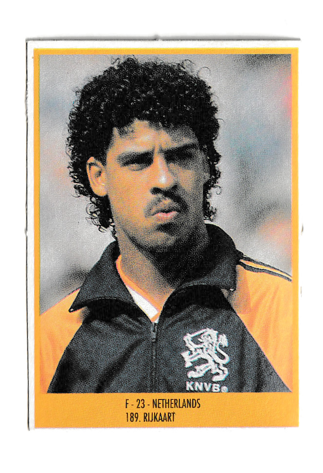 FRANK RIJKAARD 1990 MONTY GUM ITALIA WORLD CUP SOCCER FOOTBALL 189 NETHERLANDS