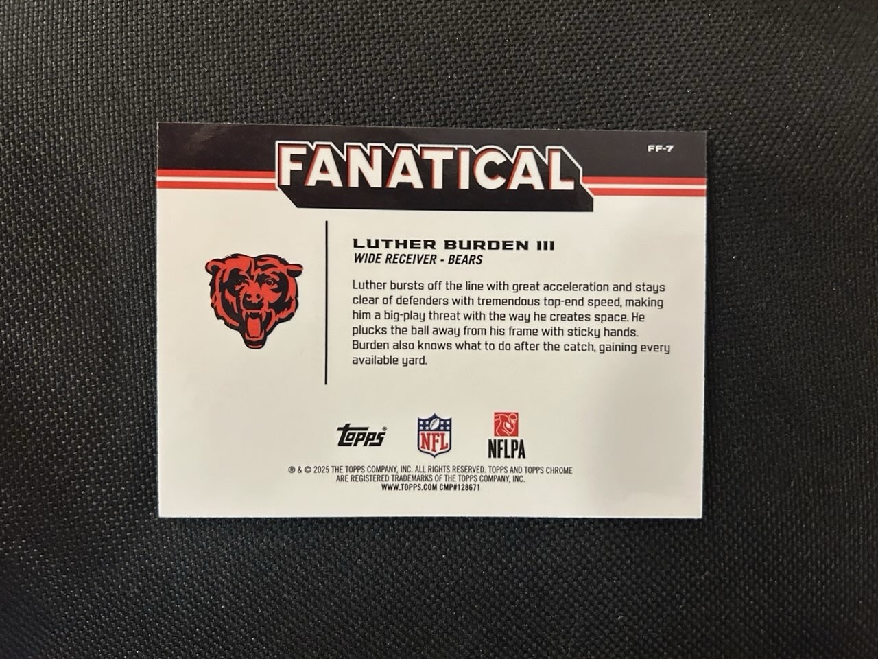 Chase Pack 2025 Topps Chrome Fanatical Luther Burden Case Hit SSP