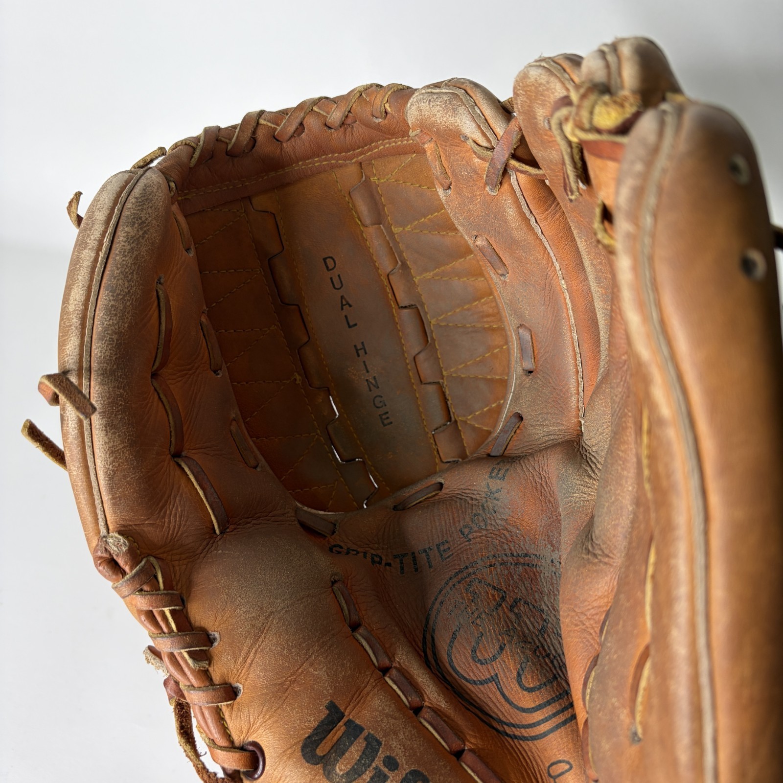 Vintage Wilson Pro Back The A3000 XLC Dual Hinge Made In Korea Baseball Glove