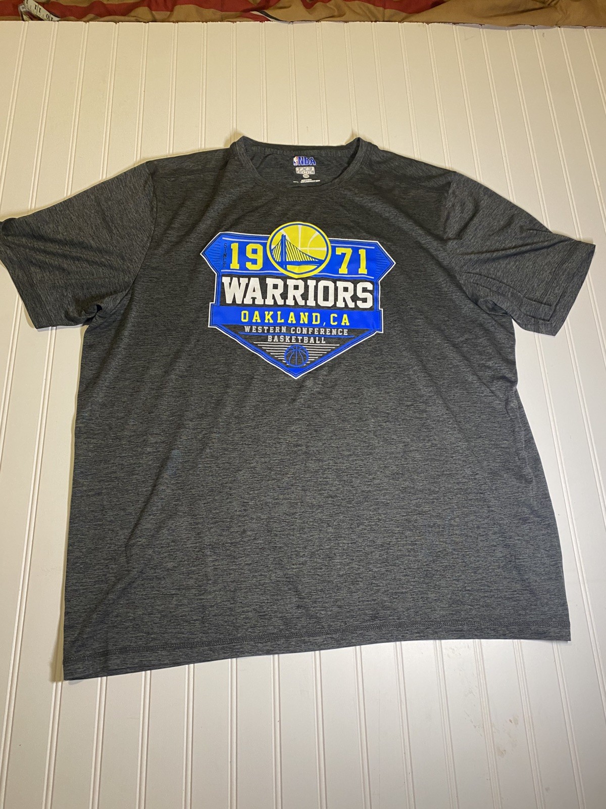 NBA Golden State Warriors Basketball Est 1971 Mens XL Gray T-Shirt Short Sleeve